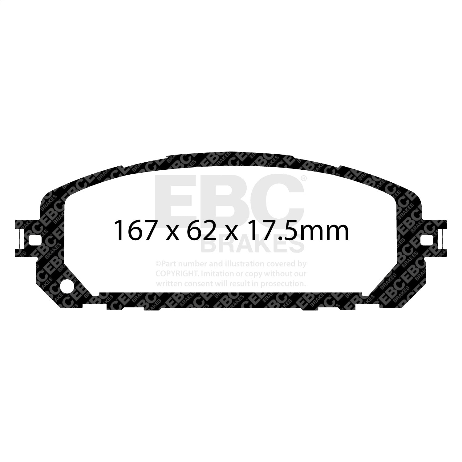 EBC Brakes DP73030 7000 Series Greenstuff Low Dust Truck/SUV Brake Pads EBC Brakes DP73030