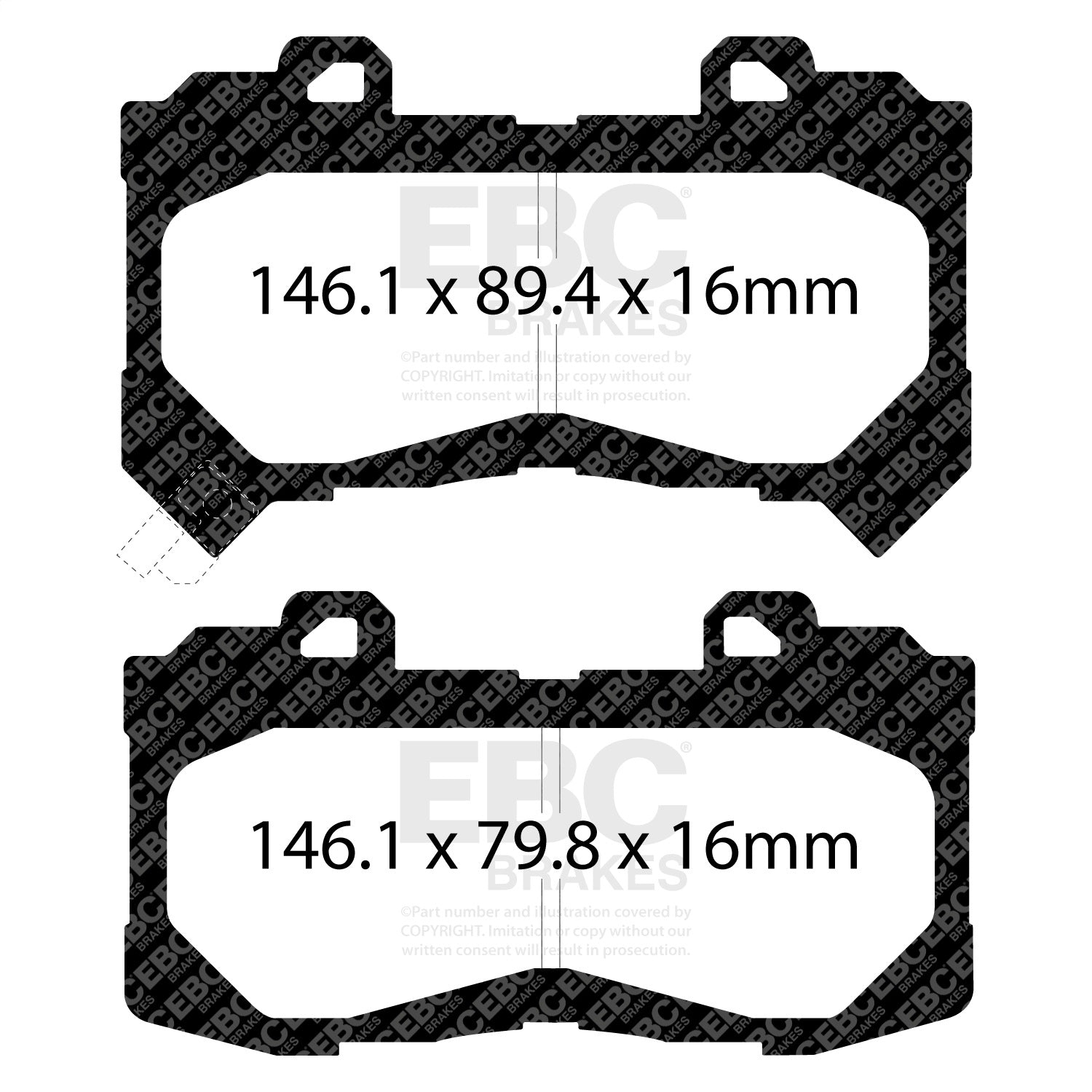 EBC Brakes DP73044 7000 Series Greenstuff Low Dust Truck/SUV Brake Pads EBC Brakes DP73044