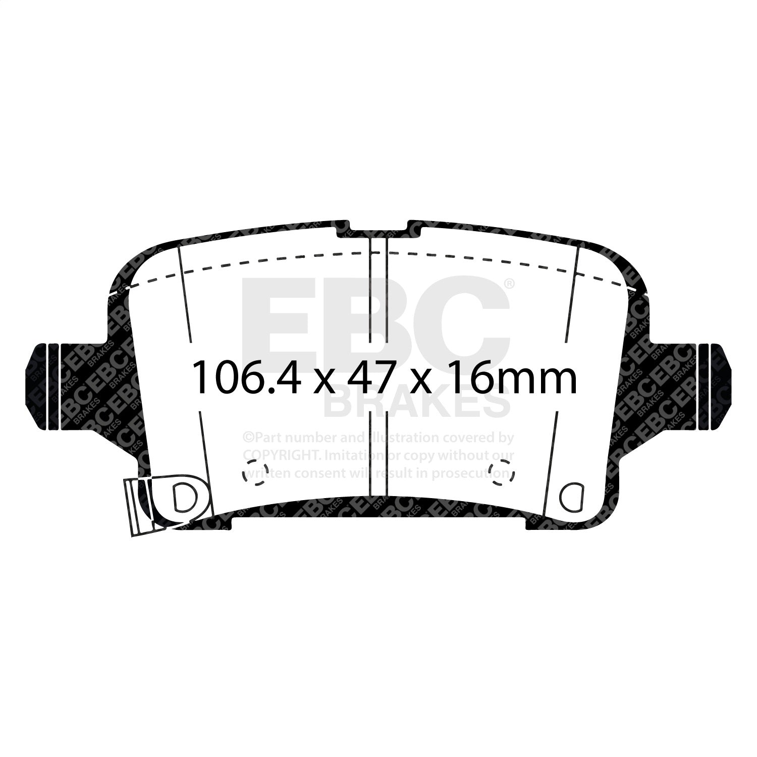 EBC Brakes DP63057 6000 Series Greenstuff Truck/SUV Brakes Disc Pads EBC Brakes DP63057