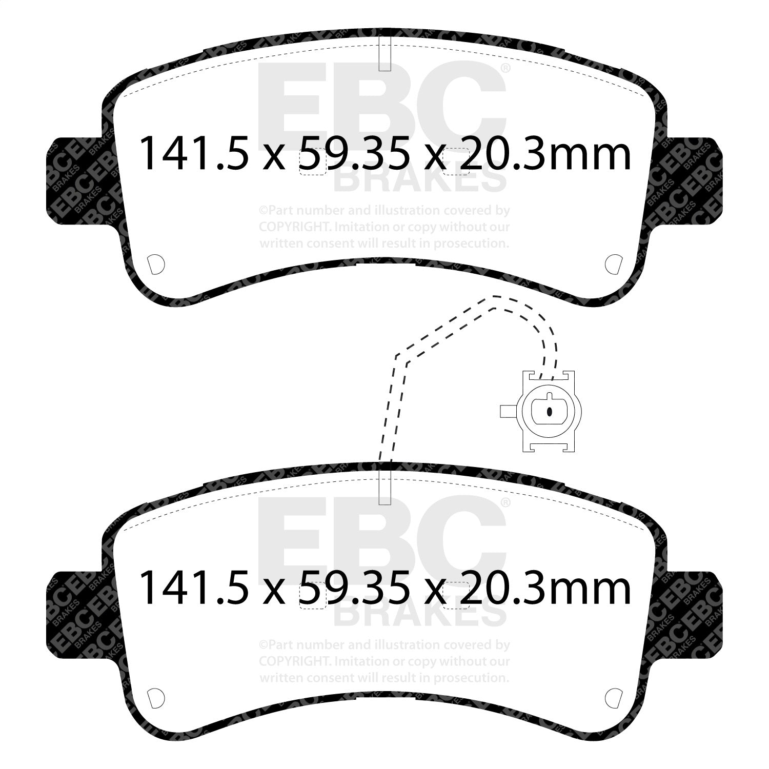 EBC Brakes DP63060 6000 Series Greenstuff Truck/SUV Brakes Disc Pads EBC Brakes DP63060
