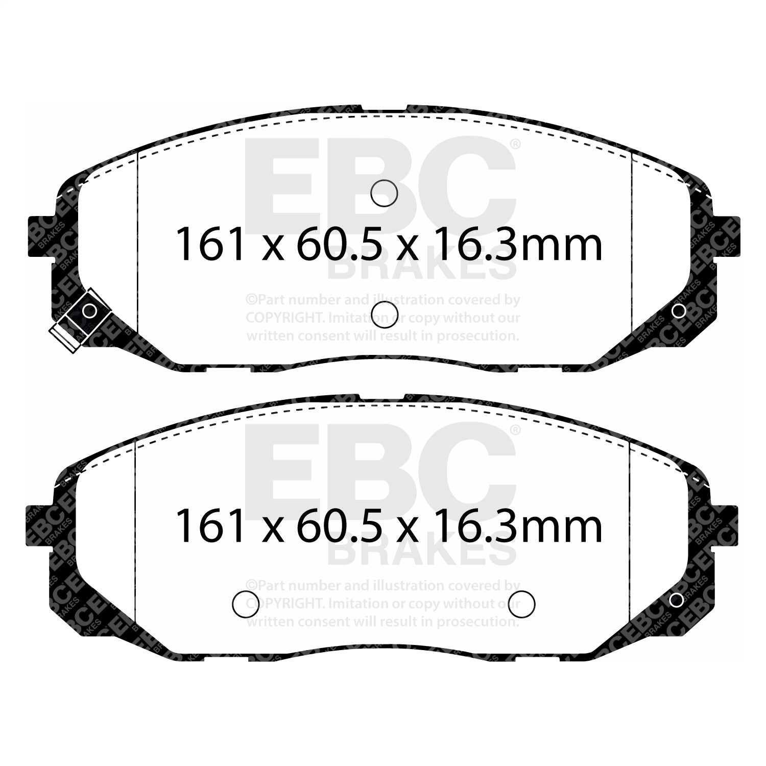 EBC Brakes DP63061 6000 Series Greenstuff Truck/SUV Brakes Disc Pads; EBC Brakes DP63061