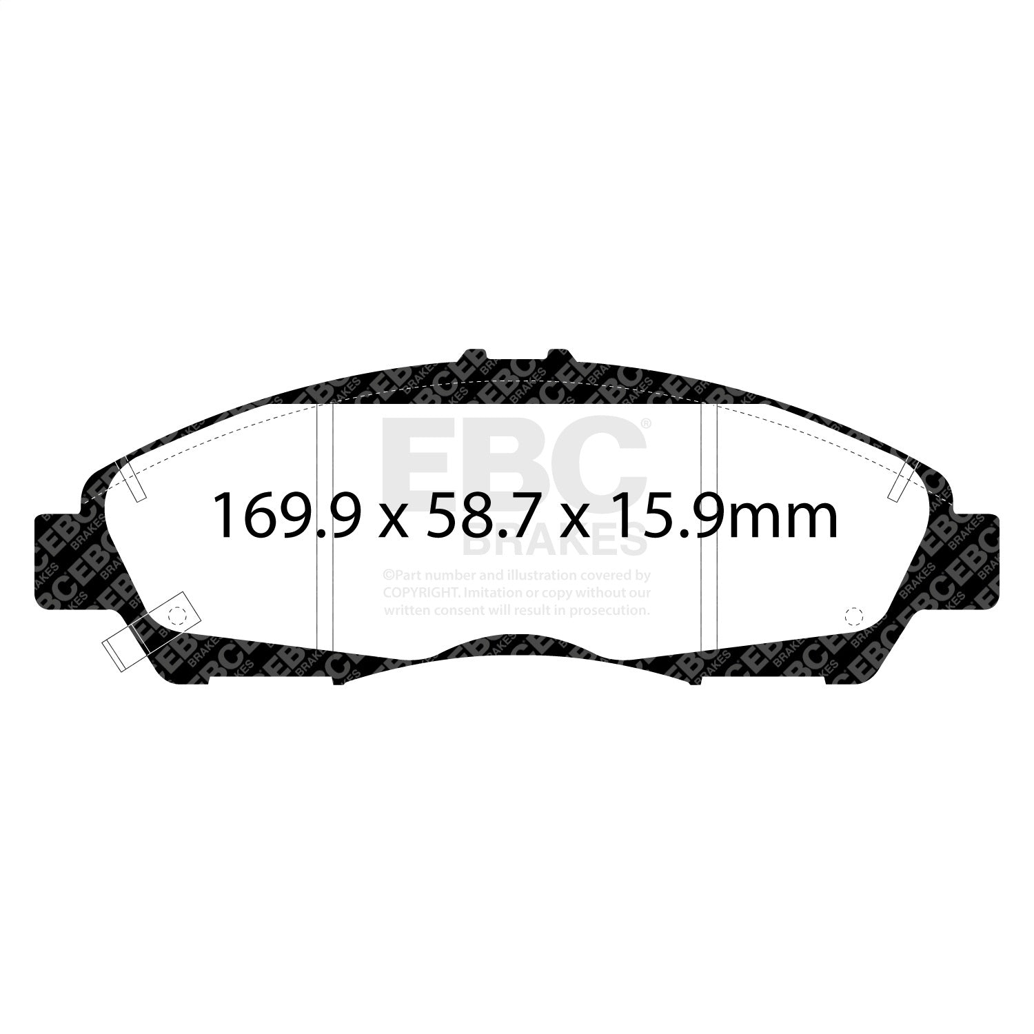 EBC Brakes DP73063 7000 Series Greenstuff Low Dust Truck/SUV Brake Pads EBC Brakes DP73063