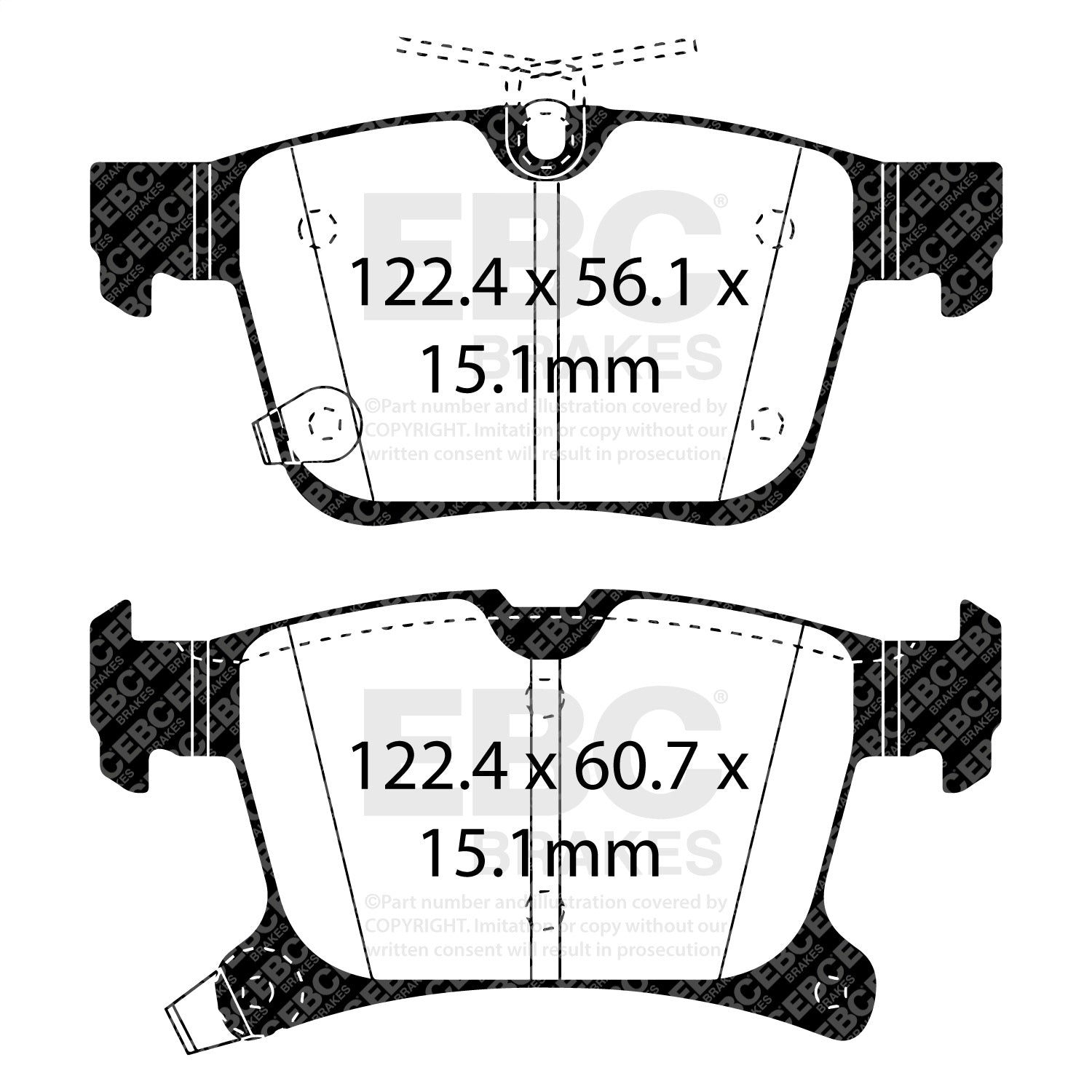 EBC Brakes DP63066 6000 Series Greenstuff Truck/SUV Brakes Disc Pads; EBC Brakes DP63066