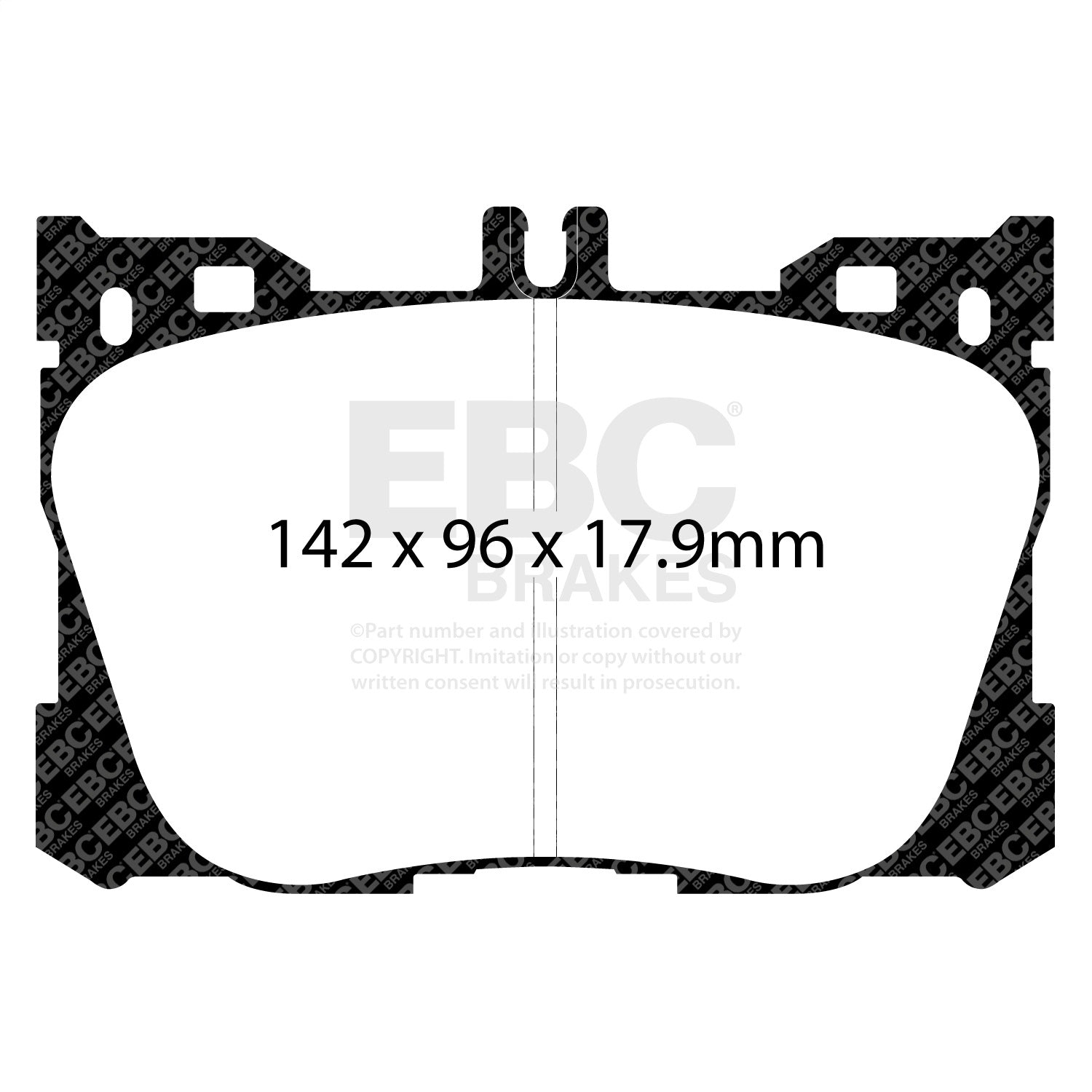 EBC Brakes DP63070 6000 Series Greenstuff Truck/SUV Brakes Disc Pads EBC Brakes DP63070