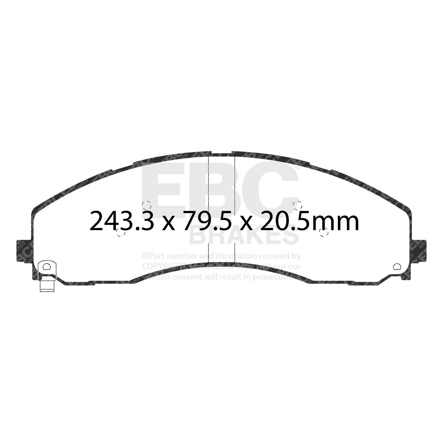 EBC Brakes DP73078 7000 Series Greenstuff Low Dust Truck/SUV Brake Pads EBC Brakes DP73078