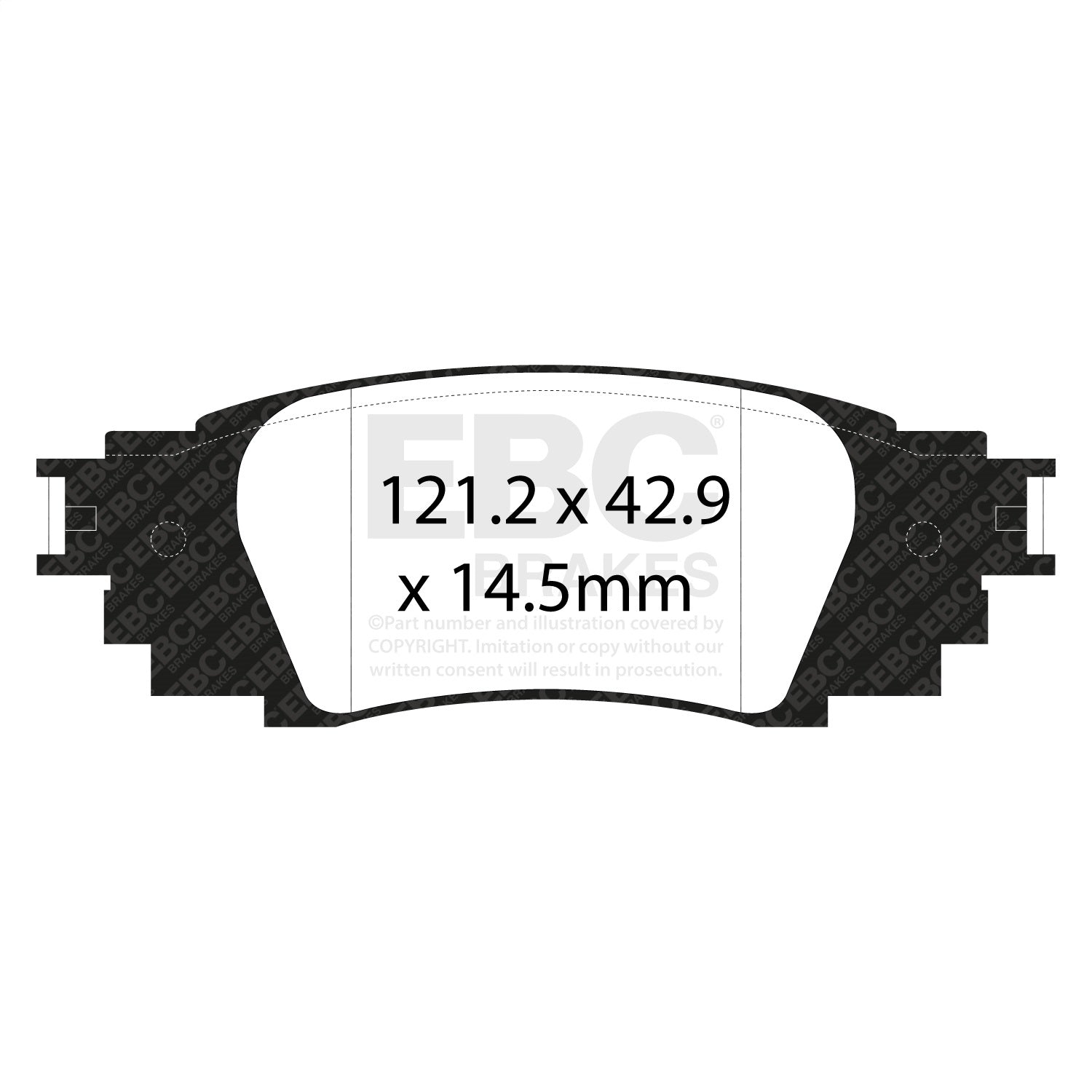 EBC Brakes DP63080 6000 Series Greenstuff Truck/SUV Brakes Disc Pads EBC Brakes DP63080