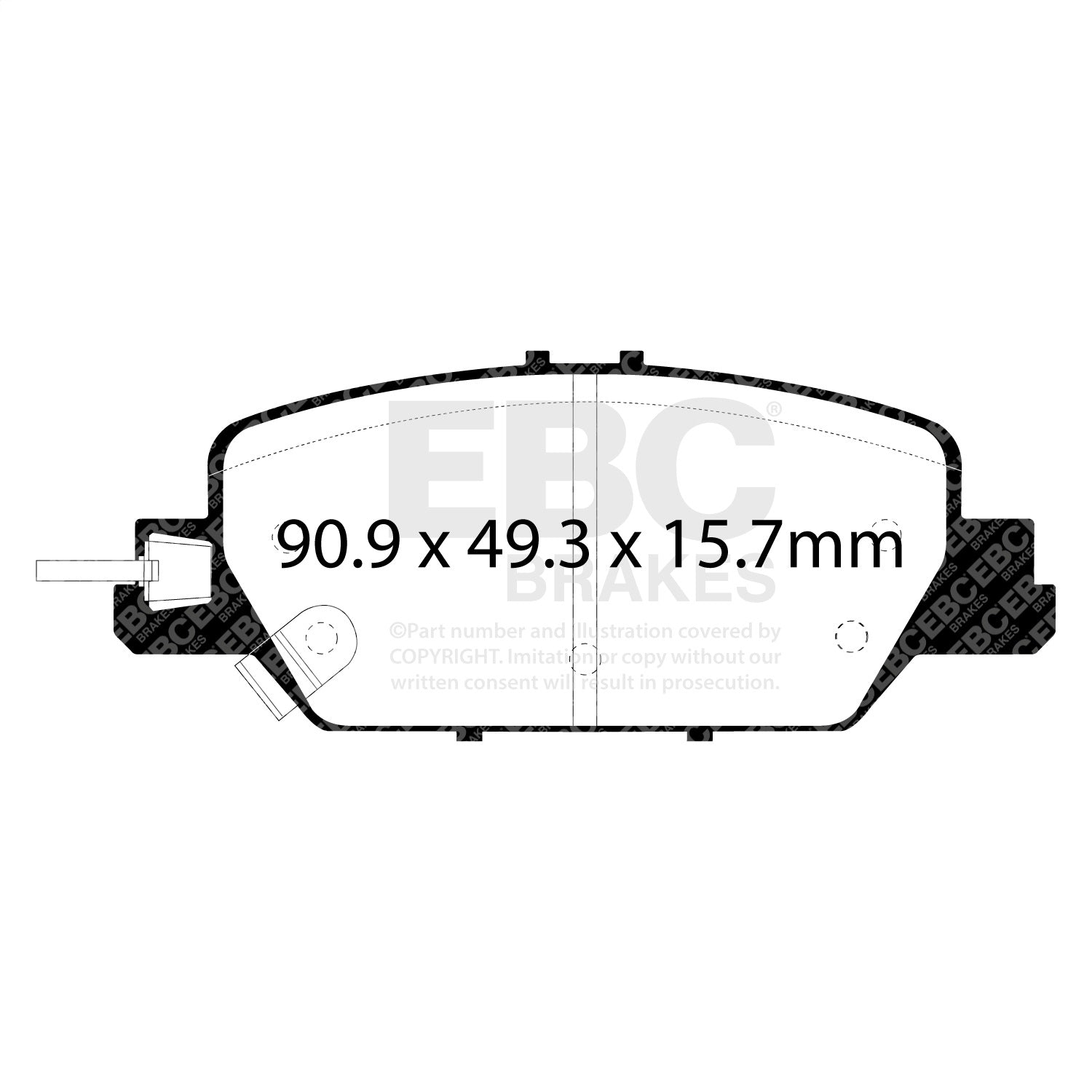 EBC Brakes DP63085 6000 Series Greenstuff Truck/SUV Brakes Disc Pads EBC Brakes DP63085