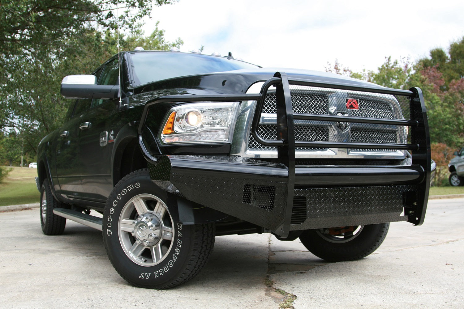Fab Fours DR10-S2960-1 Black Steel Front Ranch Bumper Fab Fours DR10-S2960-1