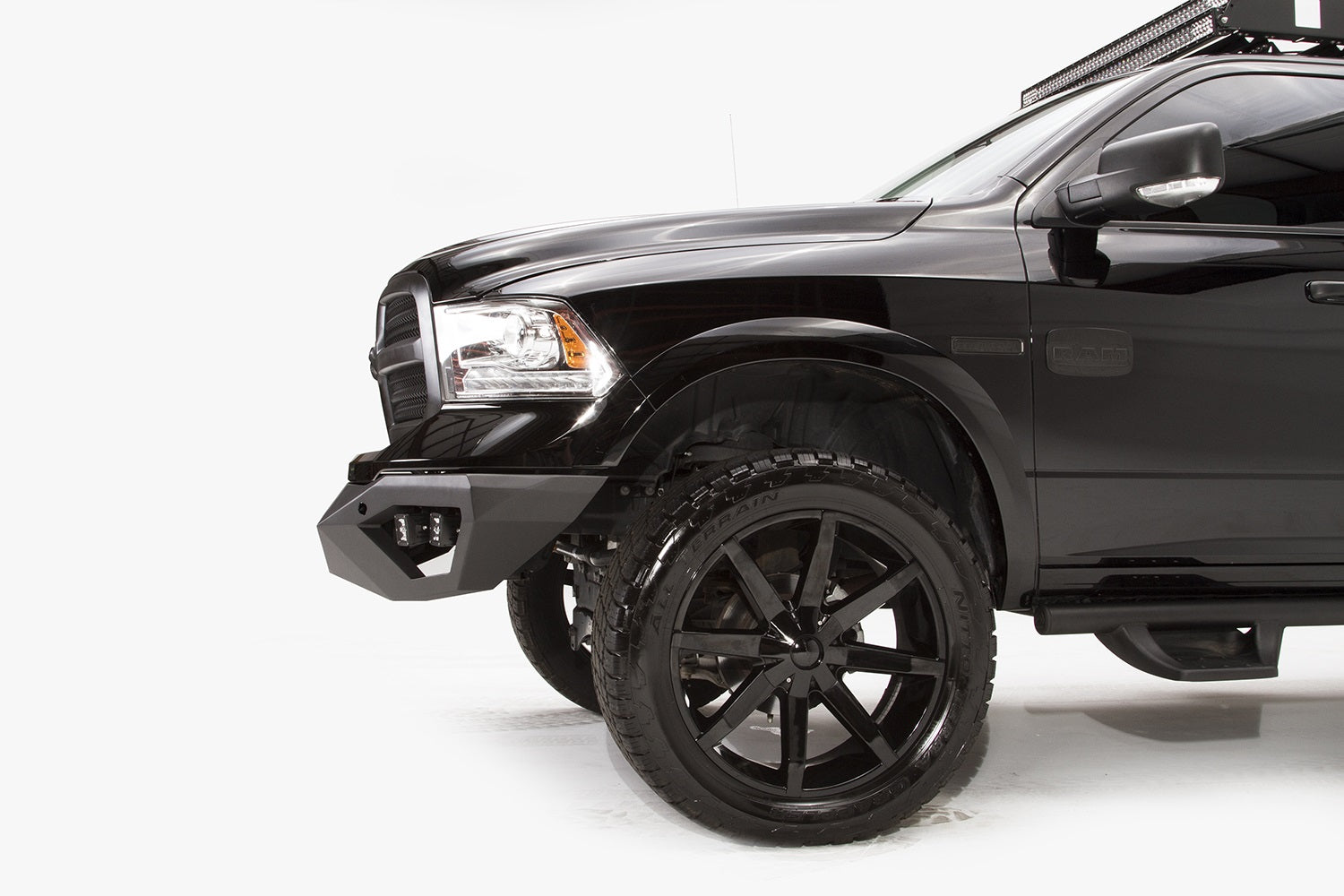 Fab Fours DR13-D2951-B Vengeance Front Bumper; Uncoated/Paintable; No Guard; [AWSL]; Fab Fours DR13-D2951-B