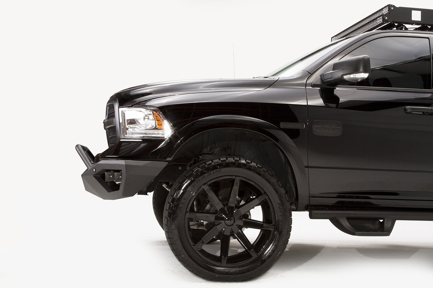Fab Fours DR13-D2952-1 Vengeance Front Bumper; 2 Stage Black Powder Coated; Pre-Runner Guard; Fab Fours DR13-D2952-1