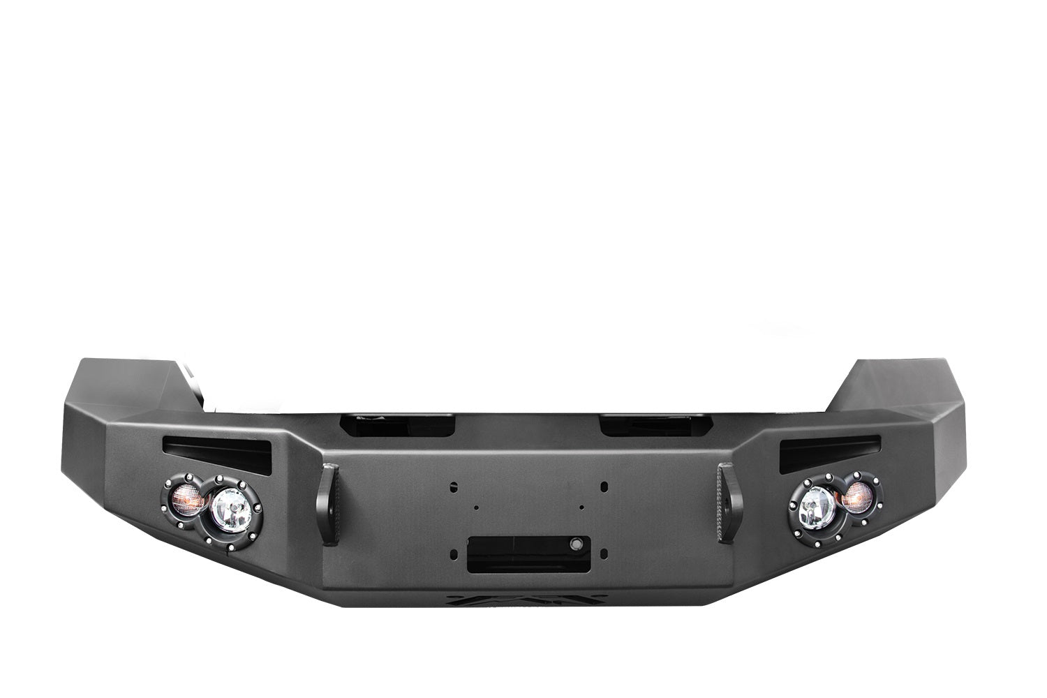 Fab Fours DR13-H2951-1 Premium Winch Front Bumper; 2 Stage Black Powder Coated; w/o Grill Guard; Fab Fours DR13-H2951-1