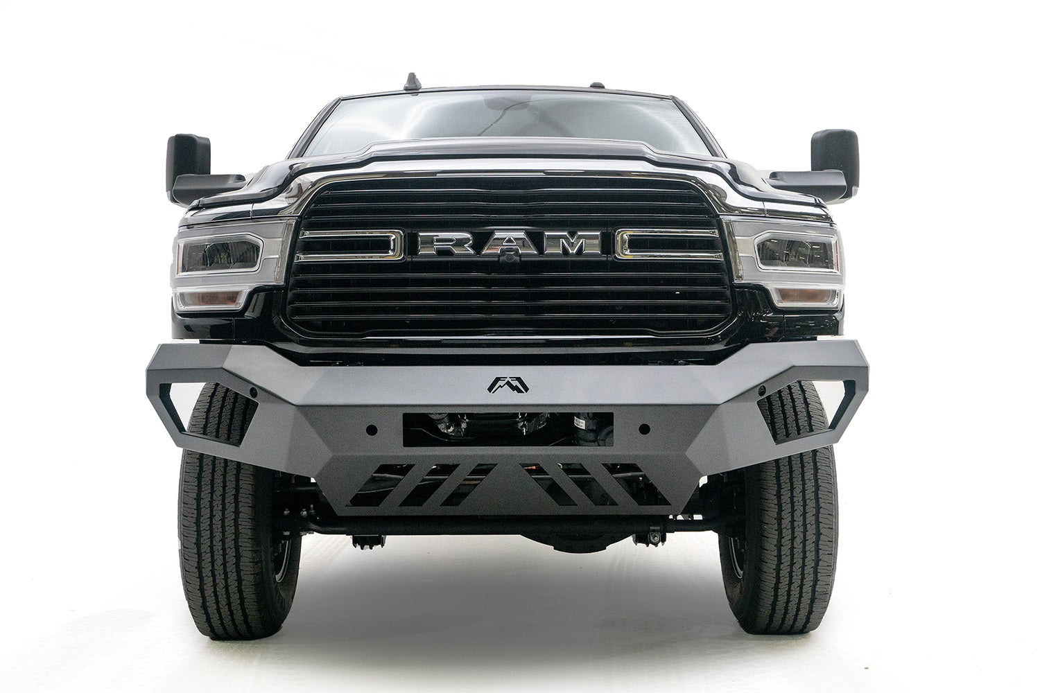 Fab Fours DR19-V4451-1 Vengeance Front Bumper; w/No Guard; Plate Steel; Fab Fours DR19-V4451-1