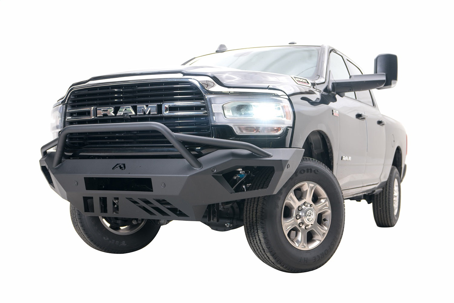 Fab Fours DR19-V4452-B Vengeance Front Bumper; Pre-Runner; Bare; Plate Steel; Fab Fours DR19-V4452-B
