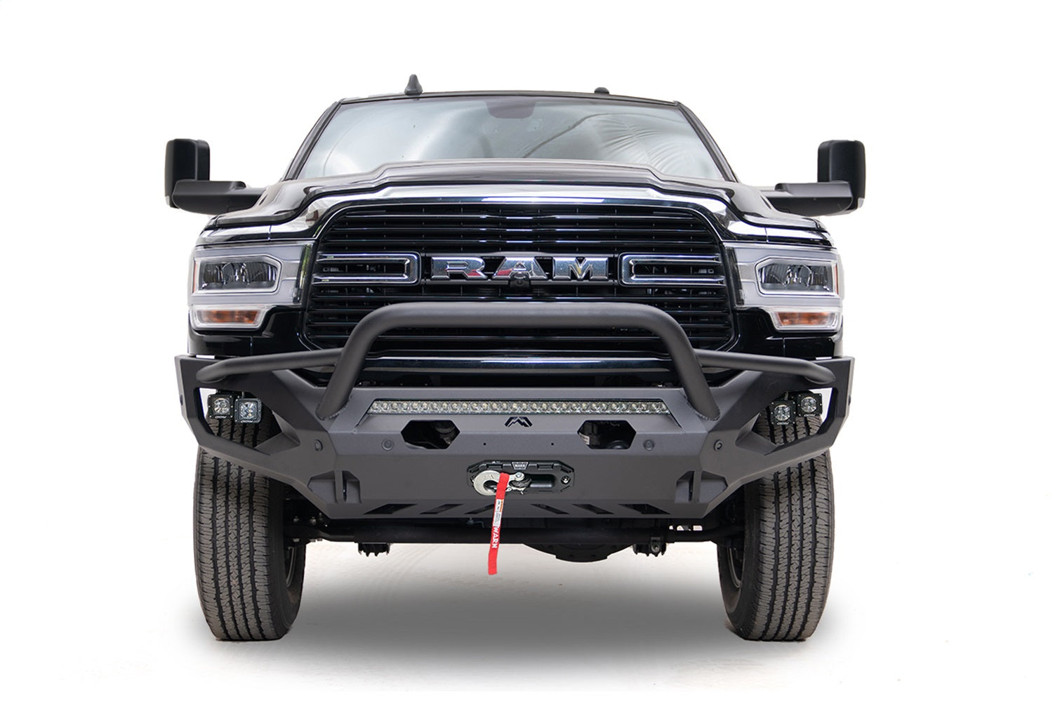 Fab Fours DR19-X4452-B Matrix Front Bumper; w/Pre-Runner Guard; Bare; Plate Steel; Fab Fours DR19-X4452-B