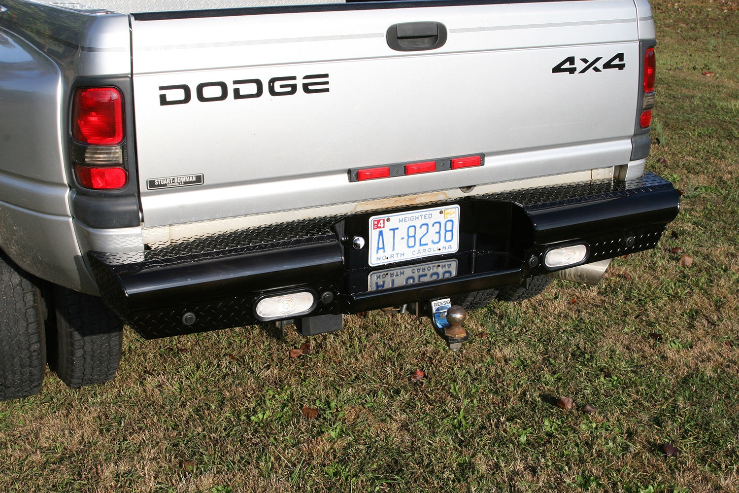 Fab Fours DR94-T1650-1 Black Steel Ranch Rear Bumper; 2 Stage Black Powder Coated; Fab Fours DR94-T1650-1