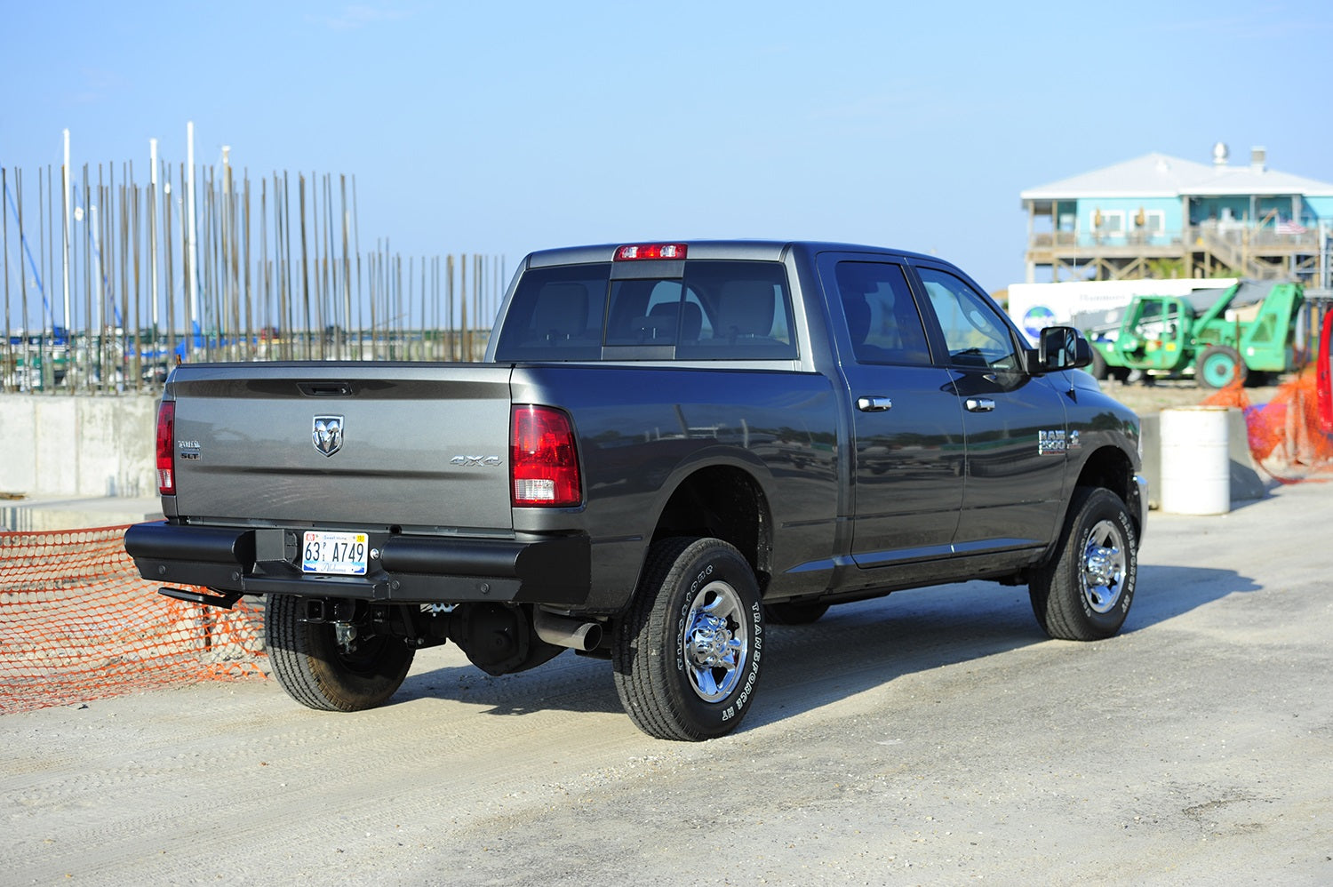 Fab Fours DR94-U1650-1 Elite Rear Bumper; 2 Stage Black Powder Coated; Fab Fours DR94-U1650-1