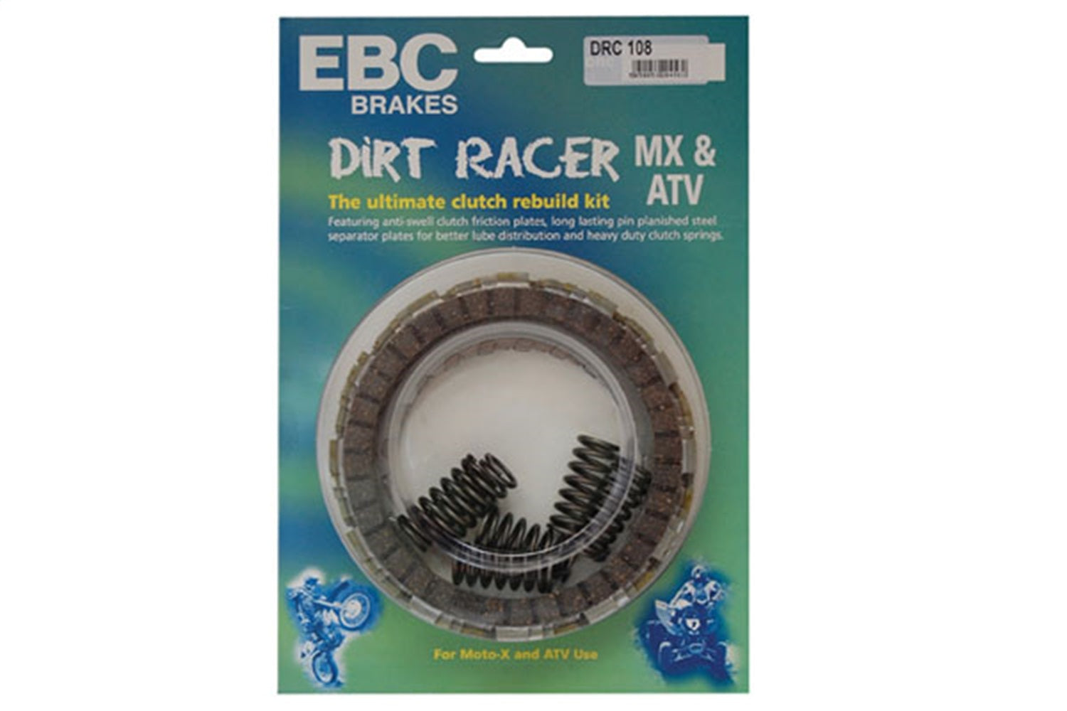 EBC Motorcycle Brakes DRC265 DRC Series Off Road Clutch Rebuild Kit; OEM Style; Cork Lined Friction Plates; EBC Motorcycle Brakes DRC265