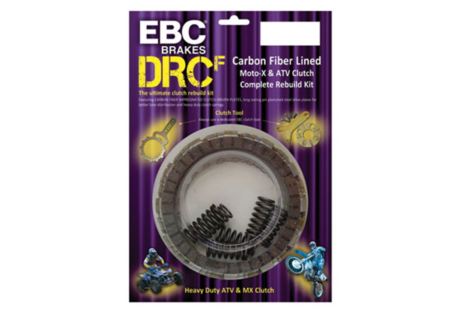 EBC Motorcycle Brakes DRCF261 DRCF Carbon Fiber Lined Clutch Rebuild Kit EBC Motorcycle Brakes DRCF261
