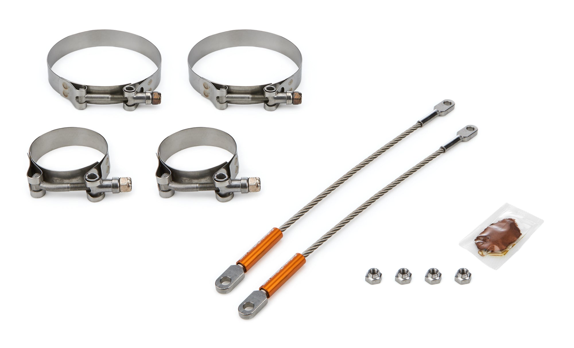 drag race solutions 0010-2250-4000 10in Premium Tether Set 2.250 Pri/4.000 Clamp drag race solutions 0010-2250-4000