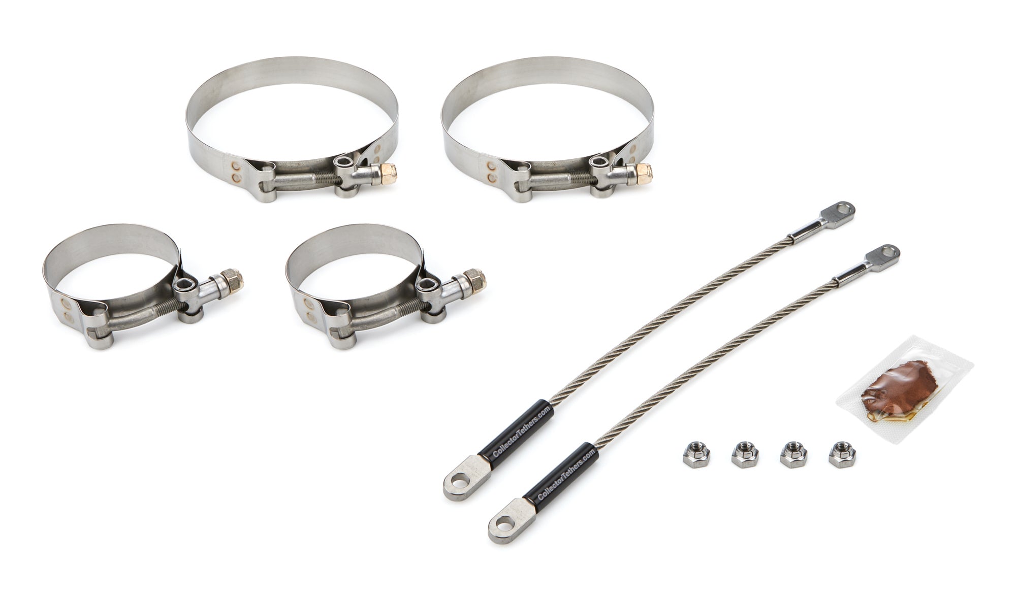 drag race solutions 0010-2375-4500 10in Premium Tether Set 2.375 Pri/4.500 Clamp drag race solutions 0010-2375-4500