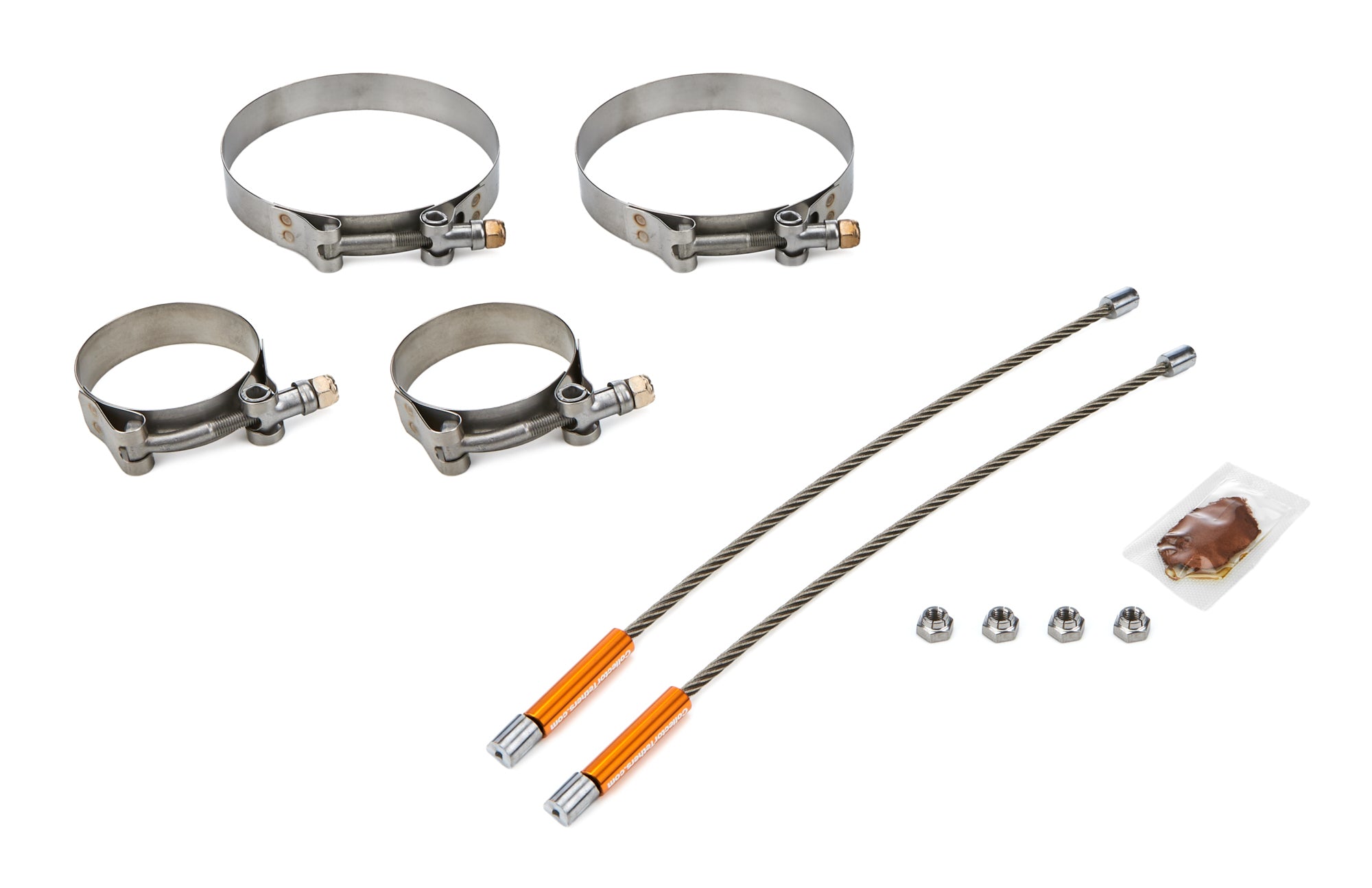 drag race solutions 2010-2375-4500 10in Lite Tether Set 2.375 Pri/4.500 Clamp drag race solutions 2010-2375-4500