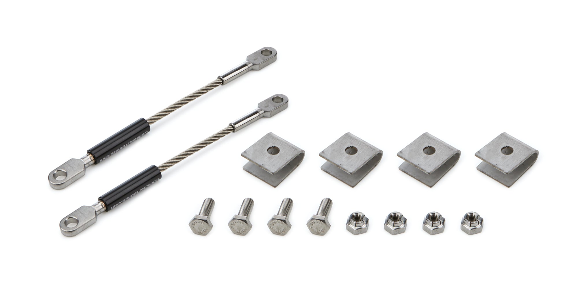 drag race solutions 4040-WSS-BLK S.S. Weld On Tether Kit Collector Tethers drag race solutions 4040-WSS-BLK