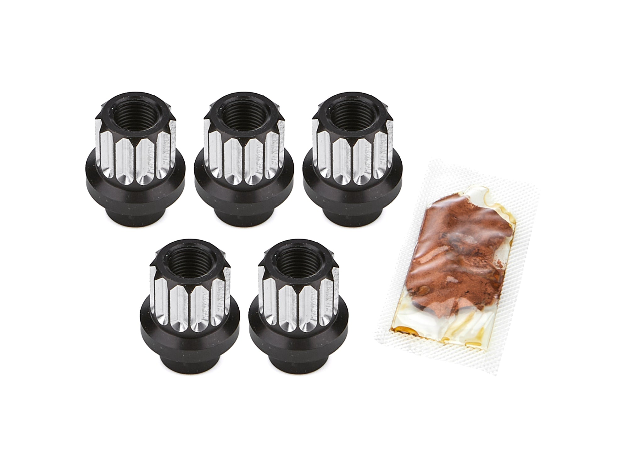 drag race solutions 7205-500M Billet Aluminum 12pt Lug Nuts - 1/2 5pk drag race solutions 7205-500M