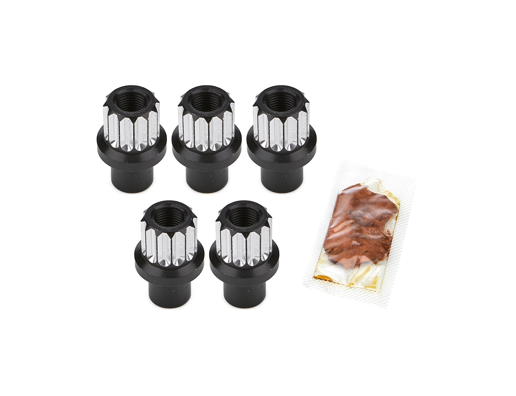 drag race solutions 7305-500M Billet Aluminum 12pt Lug Nuts - 1/2 5pk drag race solutions 7305-500M