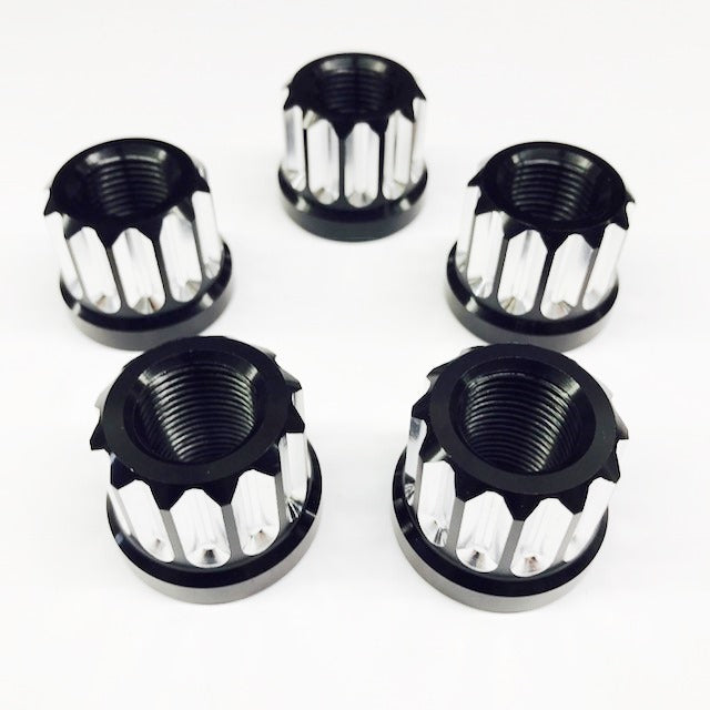 drag race solutions 7505-625M Billet Aluminum 12pt Lug Nuts 5/8 5pk drag race solutions 7505-625M