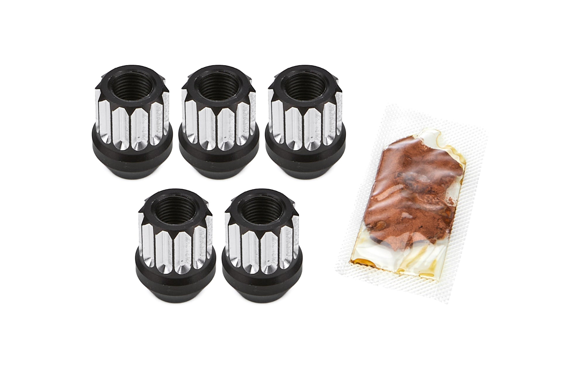 drag race solutions 7605-500M Billet Aluminum 12pt Lug Nuts 1/2 5pk drag race solutions 7605-500M