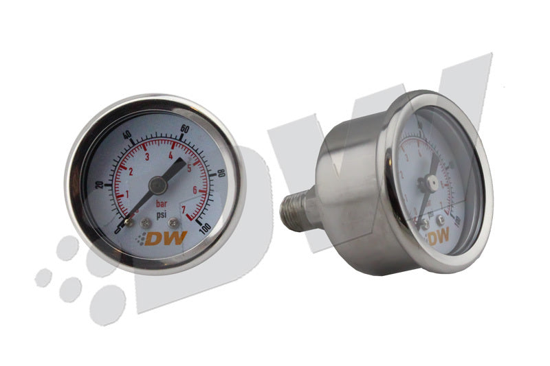 DeatschWerks 6-01-G Fuel Pressure Gauge 0-100 psi 1.5in Dia. DeatschWerks 6-01-G