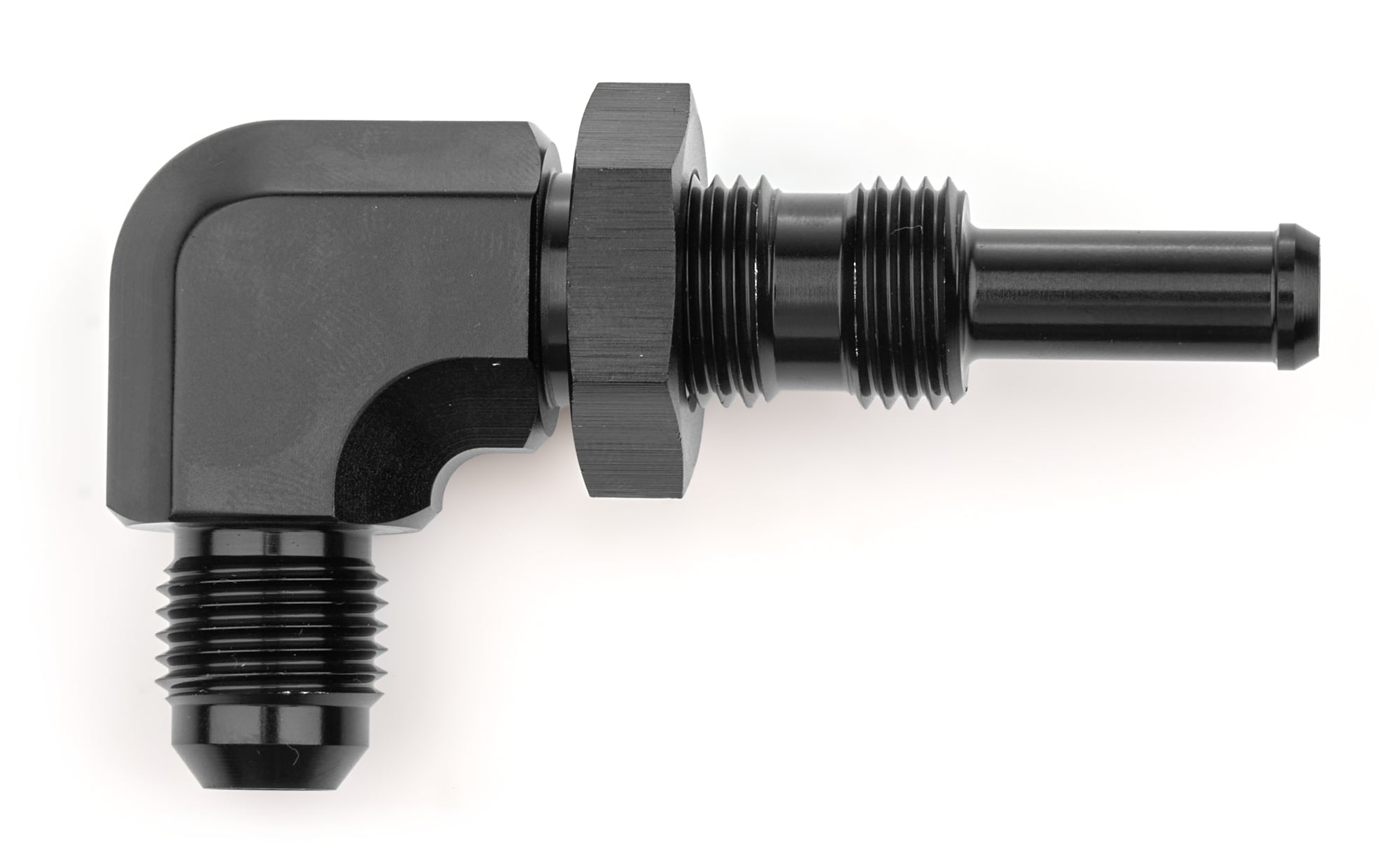 DeatschWerks 6-02-0712-B 90Deg 6AN 5/16 Bulkhead Black DeatschWerks 6-02-0712-B