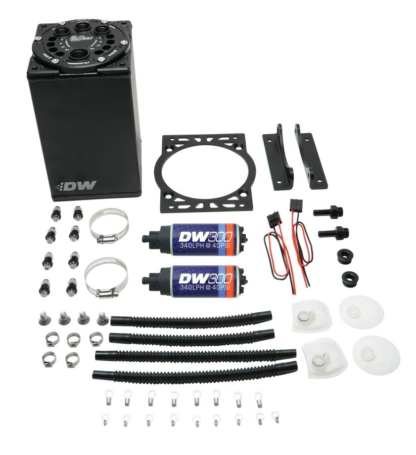 DeatschWerks 6-301-30ST 3L Staged Surge Tank Dual DW300 Fuel Pumps DeatschWerks 6-301-30ST
