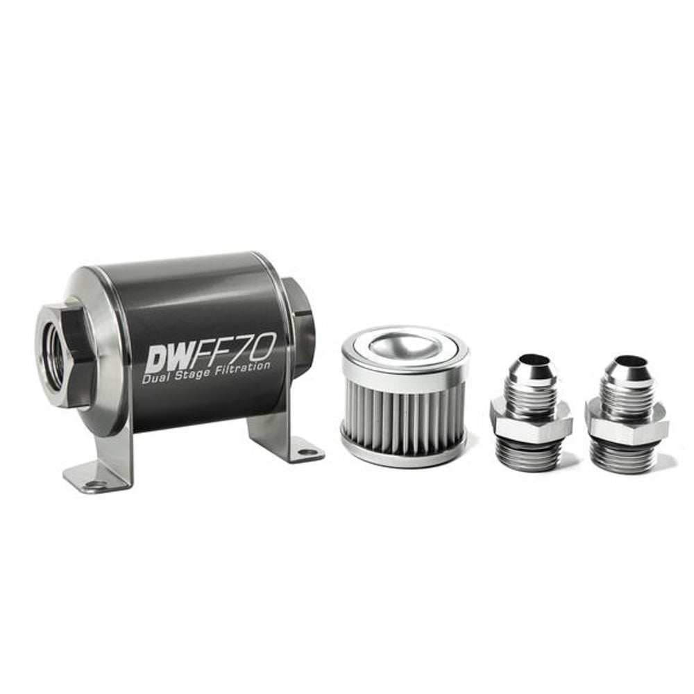 DeatschWerks 8-03-070-010K-8 In-line Fuel Filter Kit 8an 10-Micron DeatschWerks 8-03-070-010K-8
