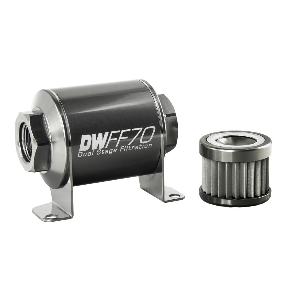 DeatschWerks 8-03-070-010K Fuel Filter 8an Female ORB Ports 70mm Length DeatschWerks 8-03-070-010K