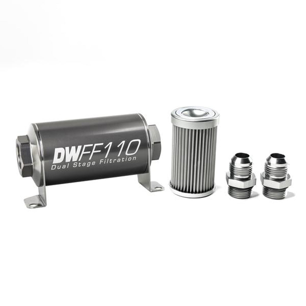 DeatschWerks 8-03-110-010K-10 In-line Fuel Filter Kit 10an 10-Micron DeatschWerks 8-03-110-010K-10