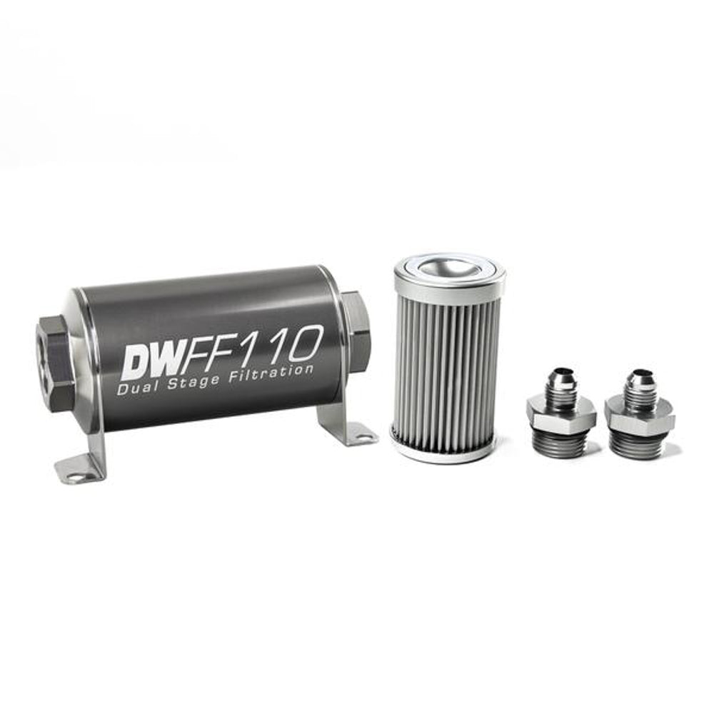 DeatschWerks 8-03-110-010K-6 In-line Fuel Filter Kit 6an 10-Micron DeatschWerks 8-03-110-010K-6