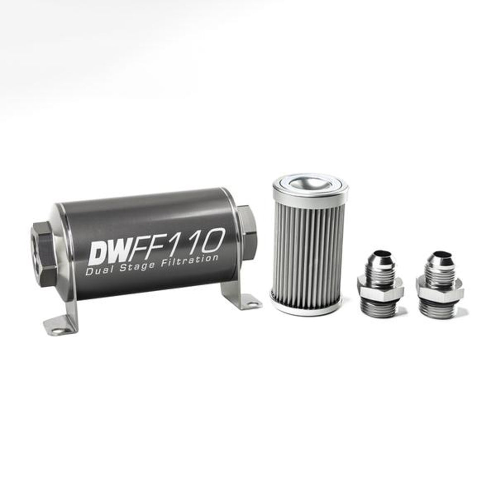 DeatschWerks 8-03-110-010K-8 In-line Fuel Filter Kit 8an 10-Micron DeatschWerks 8-03-110-010K-8