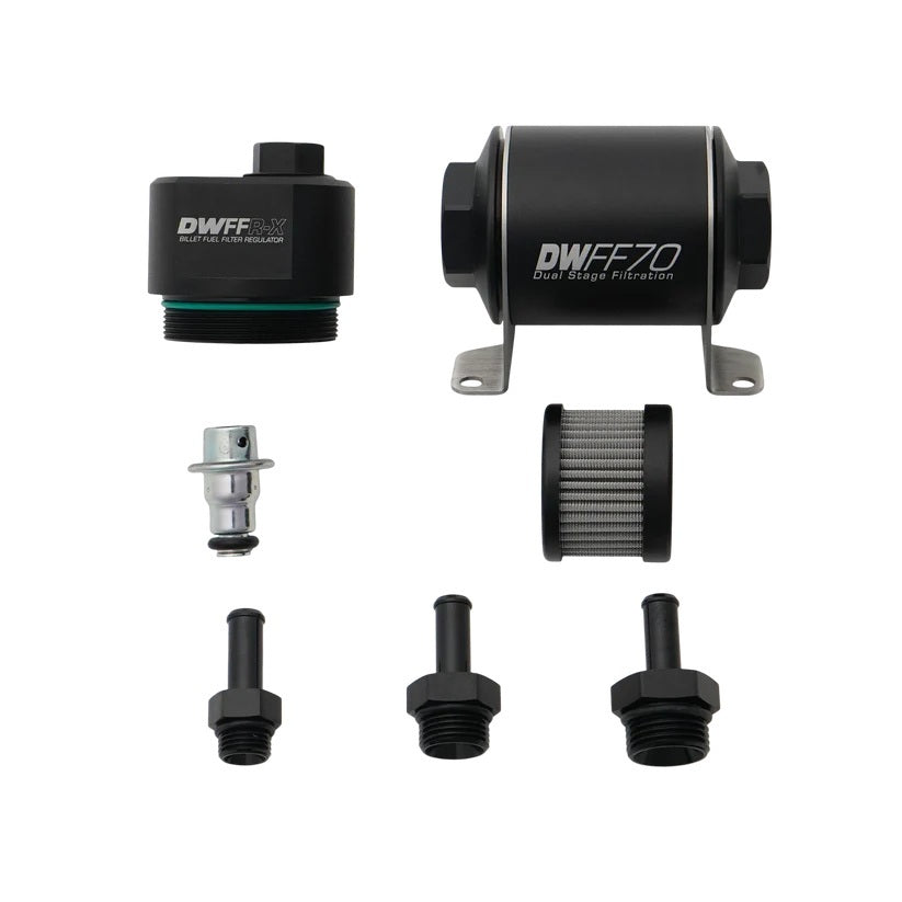 DeatschWerks 8-FFR-070-010K-38 70mm Billet Filter Reg 10 Micron 3/8 Fittings DeatschWerks 8-FFR-070-010K-38