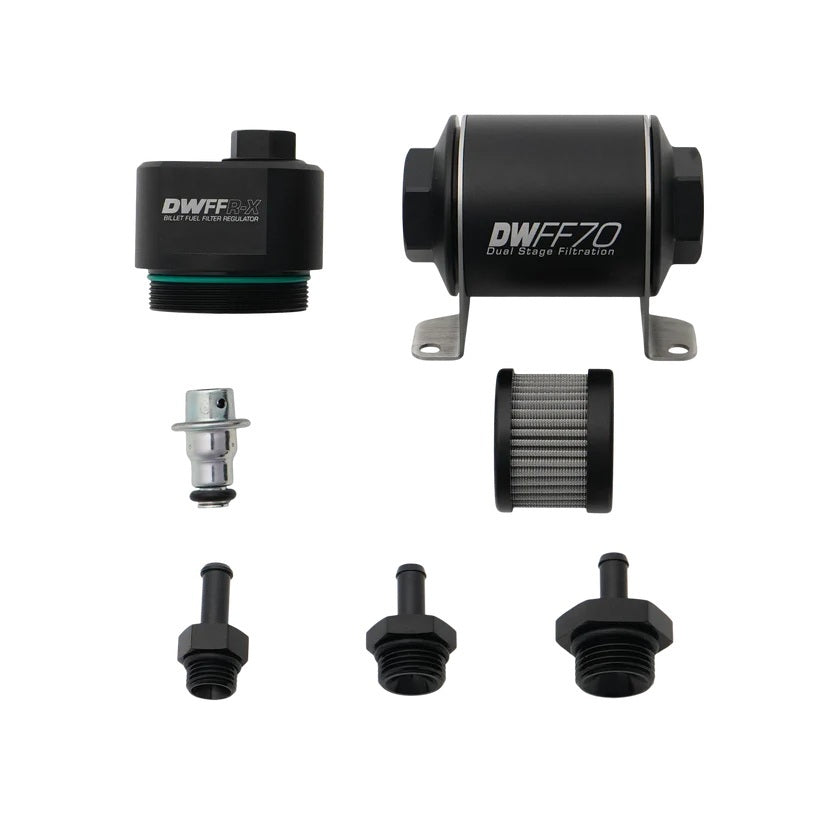 DeatschWerks 8-FFR-070-010K-516 70mm Billet Filter Reg 10 Micron 5/16 Fittings DeatschWerks 8-FFR-070-010K-516