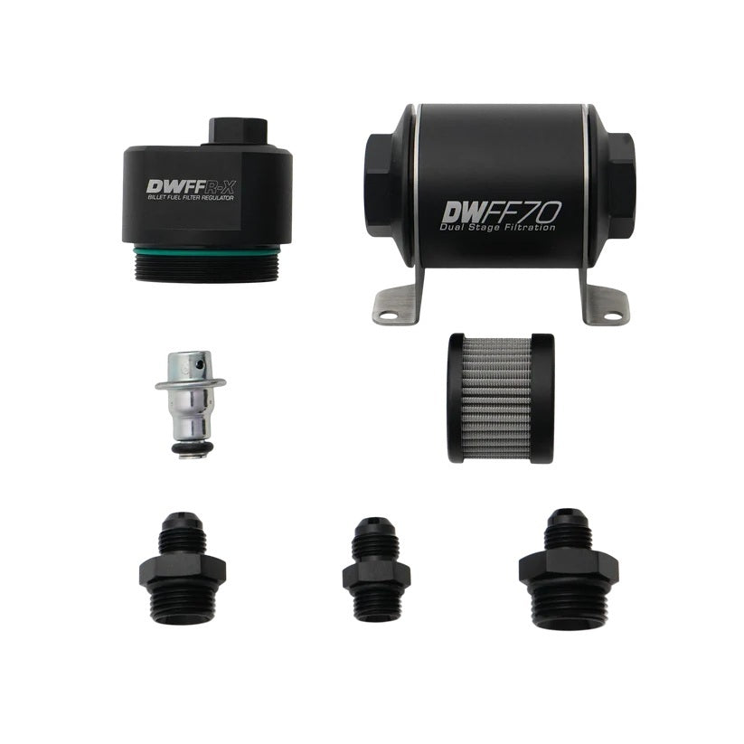 DeatschWerks 8-FFR-070-010K-6 70mm Billet Filter Reg 10 Micron 6AN Fittings DeatschWerks 8-FFR-070-010K-6