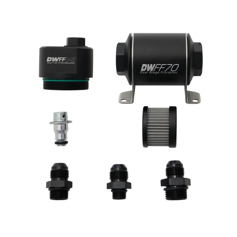 DeatschWerks 8-FFR-070-010K-8 70mm Billet Filter Reg 10 Micron 8AN Fittings DeatschWerks 8-FFR-070-010K-8