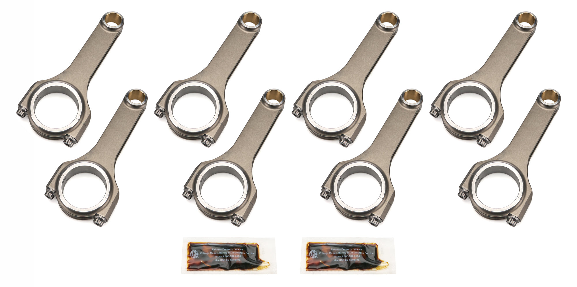 Dyer's Top Rods 6125NHSBCLJ7200A SBC 6.125 Forged Rods - 2.100 Pin Dia. Dyer's Top Rods 6125NHSBCLJ7200A