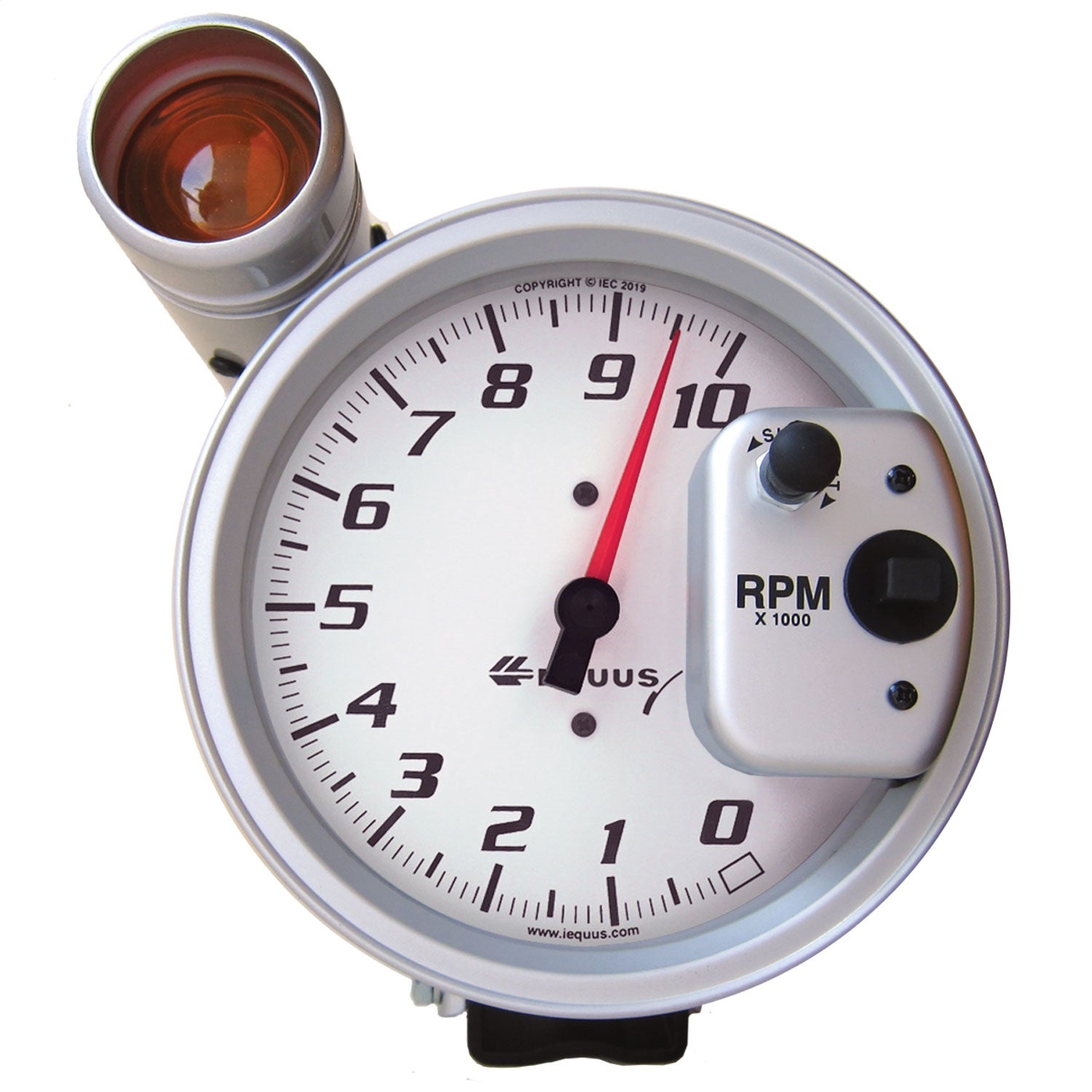 Equus E5080 GAUGE; TACHOMETER; 5in.; 10K RPM; PEDESTAL W/EXT. SHIFT-LITE; WHITE;5000 SERIES Equus E5080