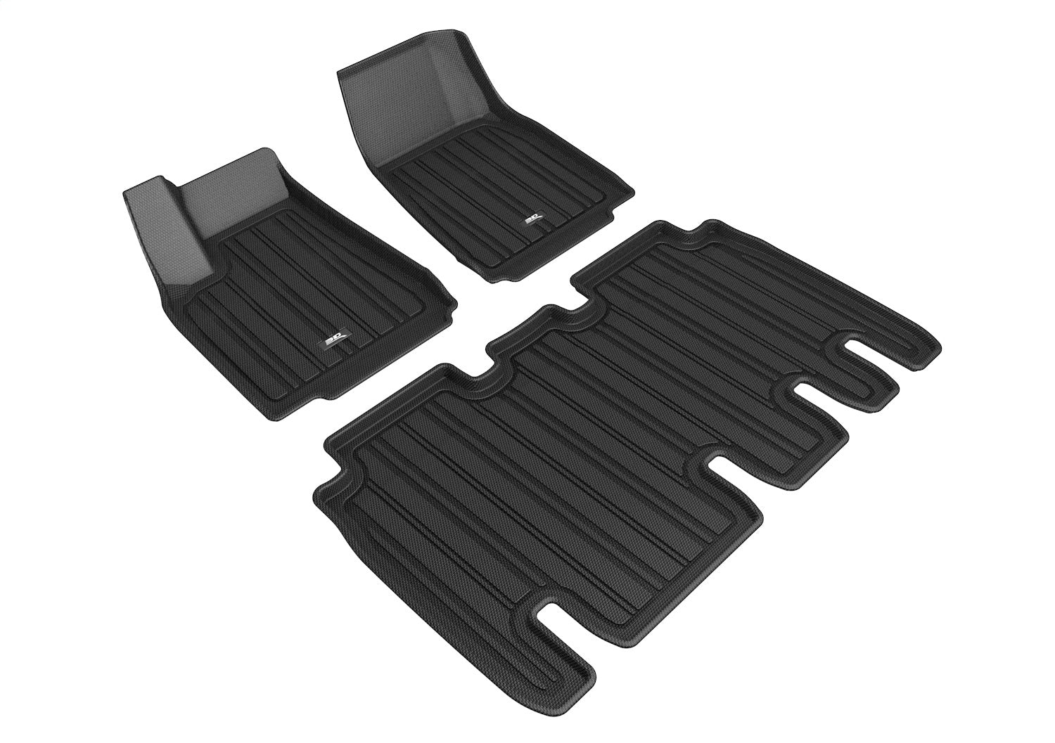 3D MAXpider E1TL01101809 ELITECT Floor Mat; Black; 3 pc.; 2 pc. Front Row; 1 pc. 2nd Row; 3D MAXpider E1TL01101809