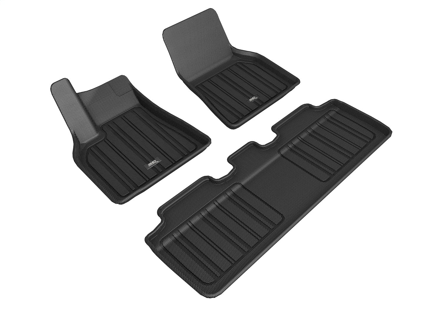 3D MAXpider E5TL01701809 ELITECT Floor Mat; Black; 3 pc.; 2 pc. Front Row; 1 pc. 2nd Row; 3D MAXpider E5TL01701809