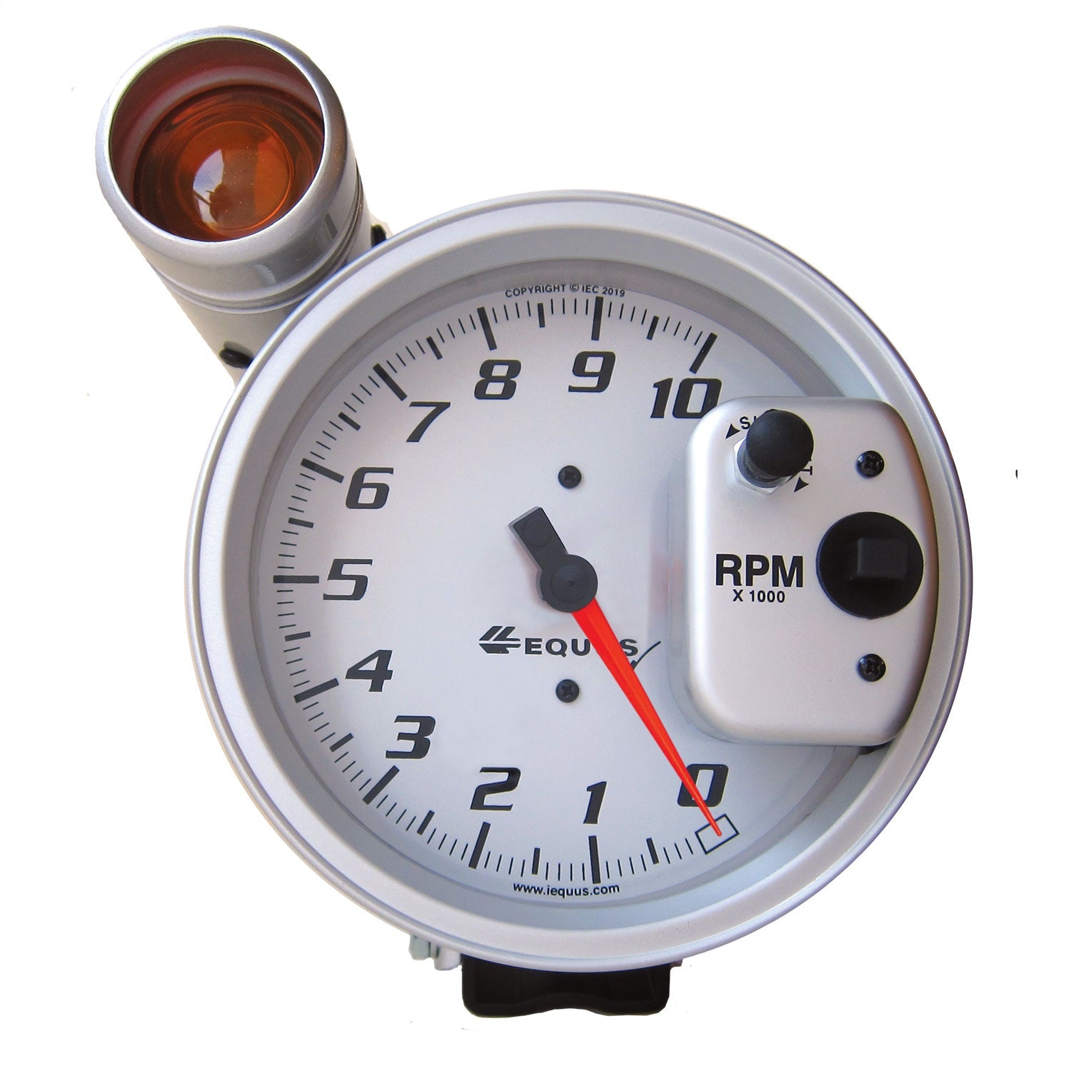 Equus E6081S GAUGE; TACHOMETER; 5in.; 10K RPM; PEDESTAL W/EXT. SHIFT-LITE; SILVER; 6000 SERIE Equus E6081S