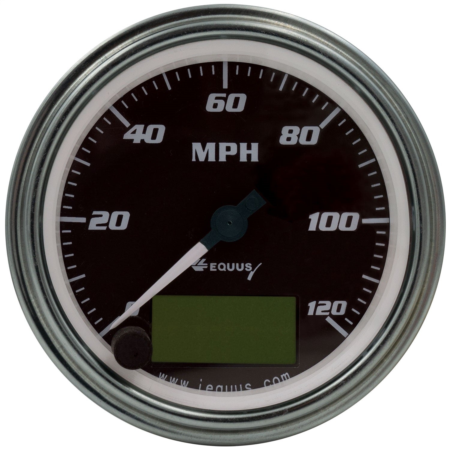 Equus E7074 GAUGE; SPEEDOMETER; 3-3/8in. 0-120 MPH; 270 DEGREE SWEEP; ELEC; CHROME; 7000 SER Equus E7074