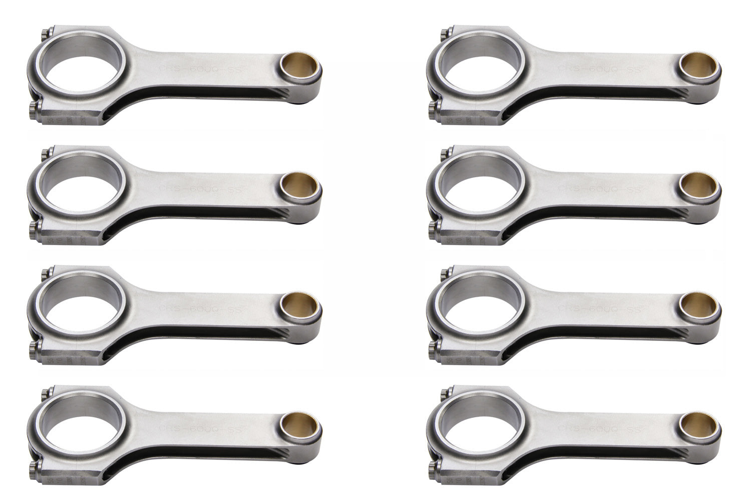Eagle CRS6000S3D2000 SBC 4340 Forged H-Beam Rods 6.000 w/ARP2000 blt Eagle CRS6000S3D2000
