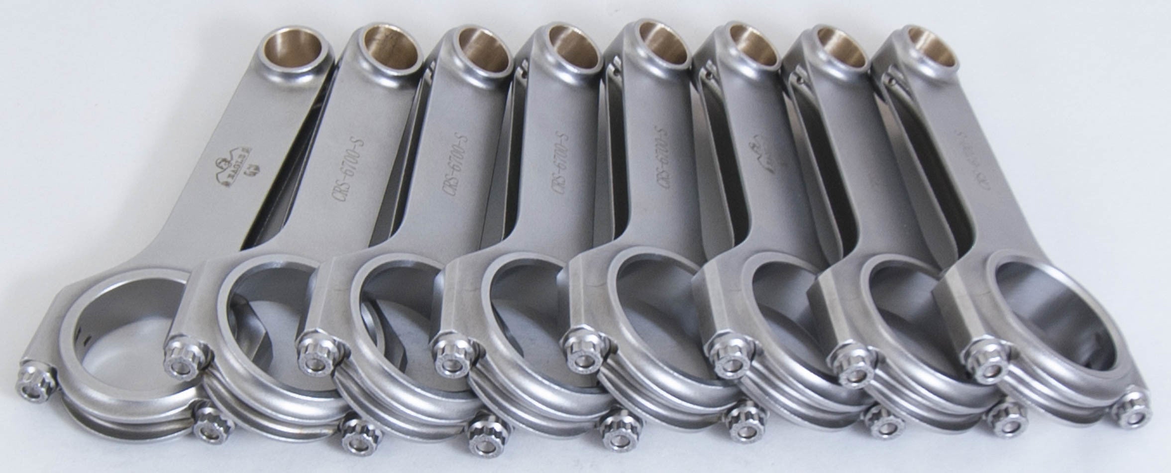 Eagle CRS67003DL19 BBC 4340 Forged H-Beam Rods 6.700in w/L19 Bolts Eagle CRS67003DL19